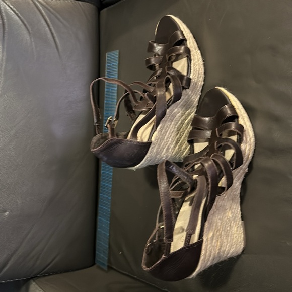 The Gap brown strappy espadrille wedge sandals - Picture 4 of 5